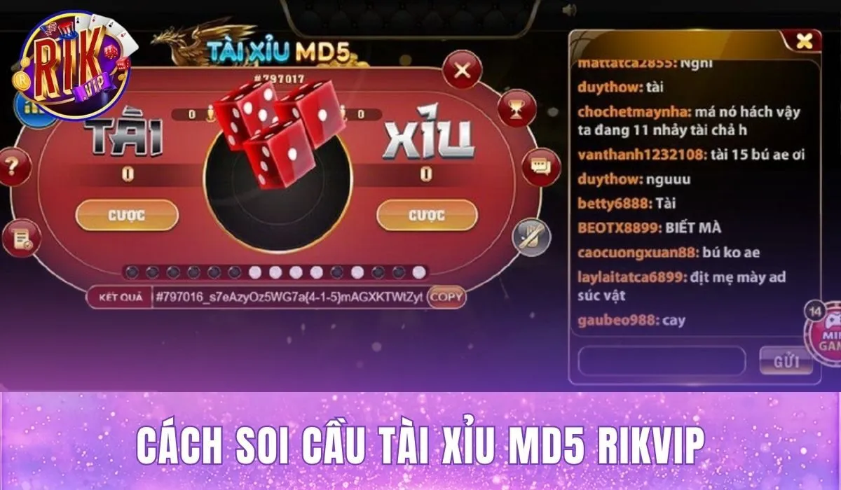 Cách Soi Cầu Tài Xỉu MD5 Rikvip