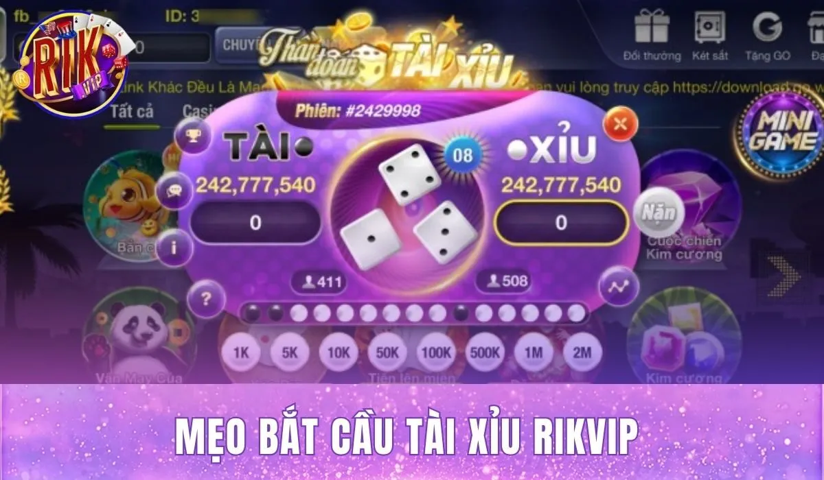 Mẹo Bắt Cầu Tài Xỉu Rikvip