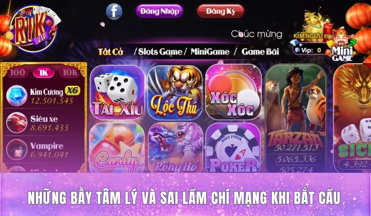 Sai lầm tâm lý phá hỏng mẹo bắt cầu tài xỉu Rikvip dù kỹ thuật tốt
