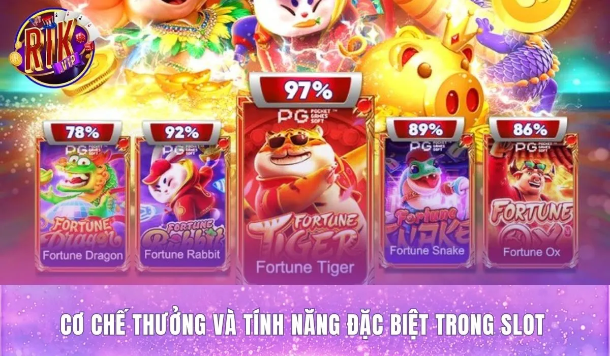 Free spin, wild, scatter và multiplier trong kho game slot Rikvip